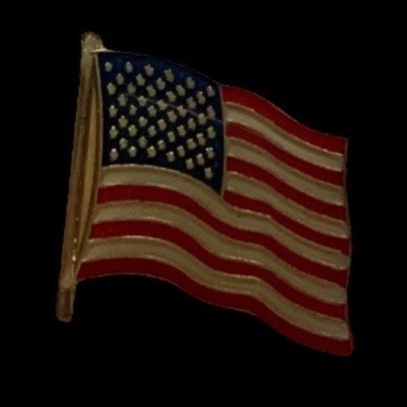 Vintage American Flag Hat Pin Lapel Pin Coat Pin Mens Woman’s Jewelry US Flag - Picture 2 of 4